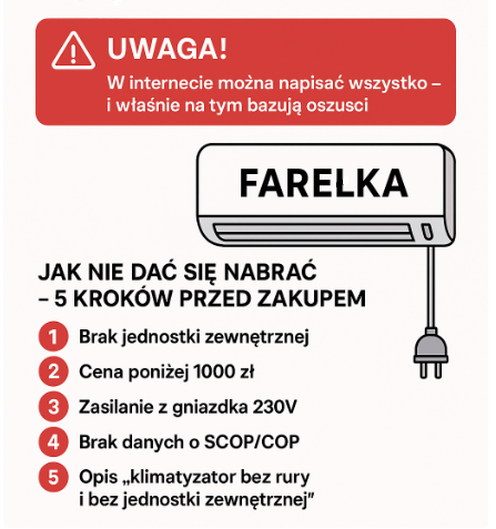 Chińskie farelki udające klimatyzacje – nie daj się oszukać