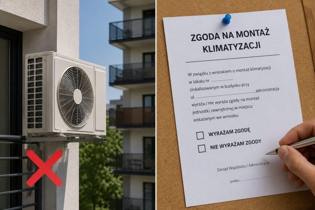 zgoda administracji na montaż klimatyzacji w bloku